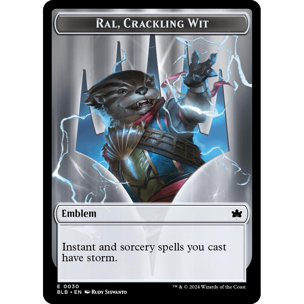 Image for Emblem - Ral, Crackling Wit (30) (BLB) - Magic: The Gathering