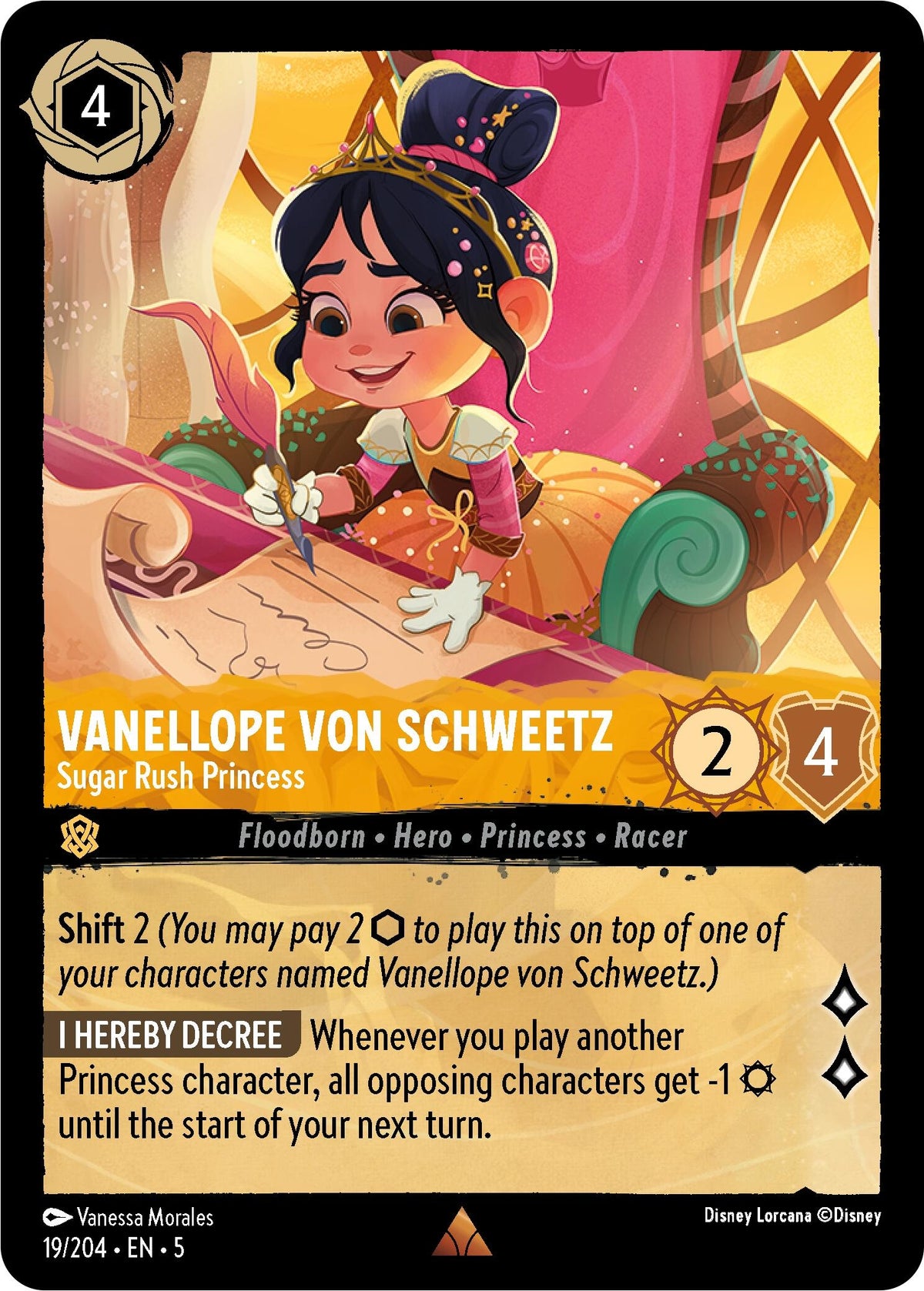 Image for Vanellope von Schweetz - Sugar Rush Princess (19/204) (5) - Disney Lorcana