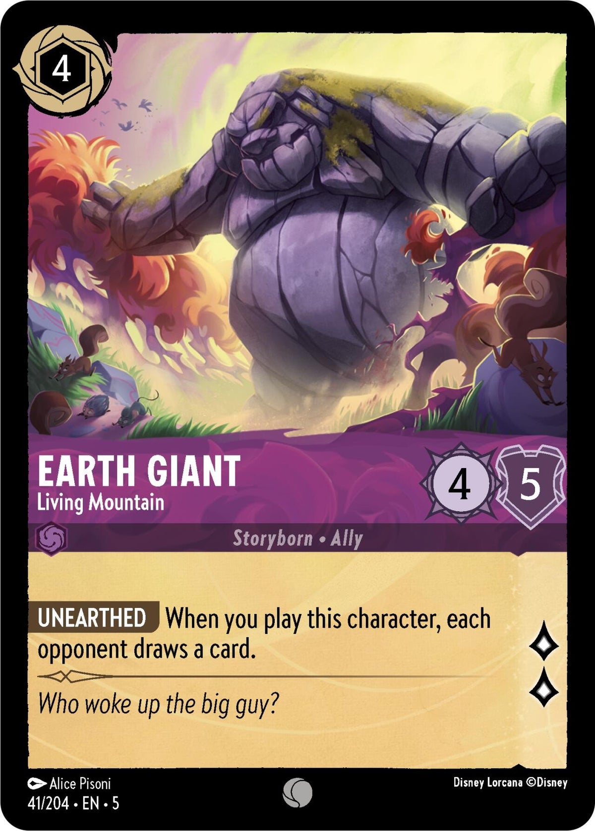 Image for Earth Giant - Living Mountain (41/204) (5) - Disney Lorcana
