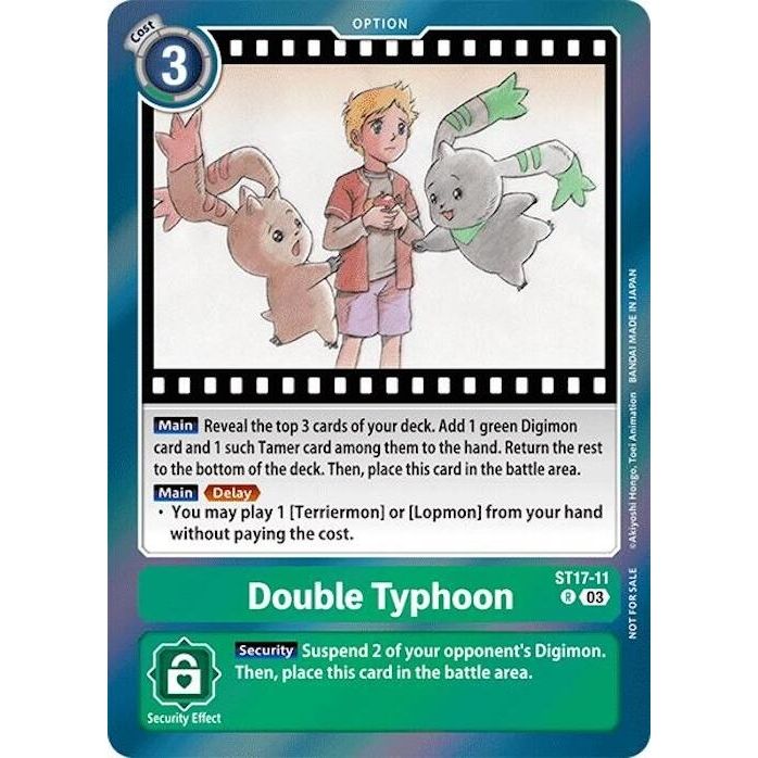 Image for Double Typhoon (Secret Crisis: Movie Memorial Pack) (ST17-11 R) (BT17) - Digimon Card Game