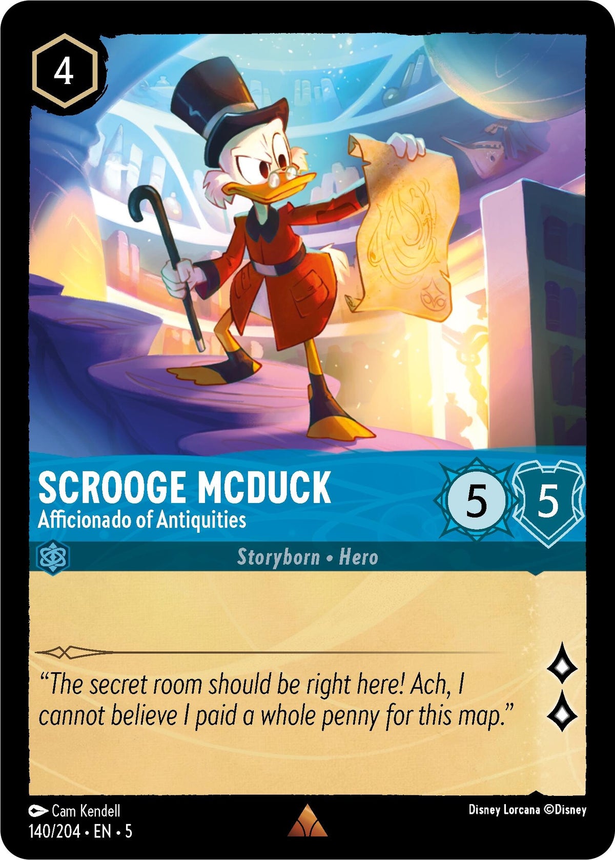 Image for Scrooge McDuck - Afficionado of Antiquities (140/204) (5) - Disney Lorcana