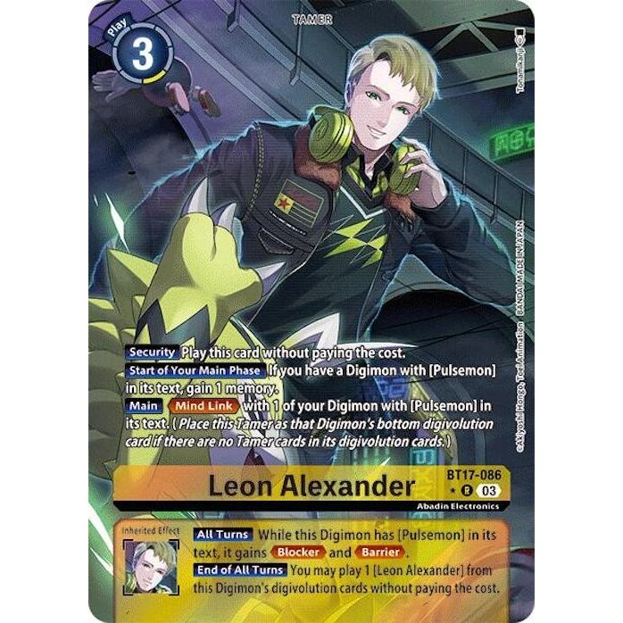 Image for Leon Alexander (Alternate Art) (BT17-086 R) (BT17) - Digimon Card Game