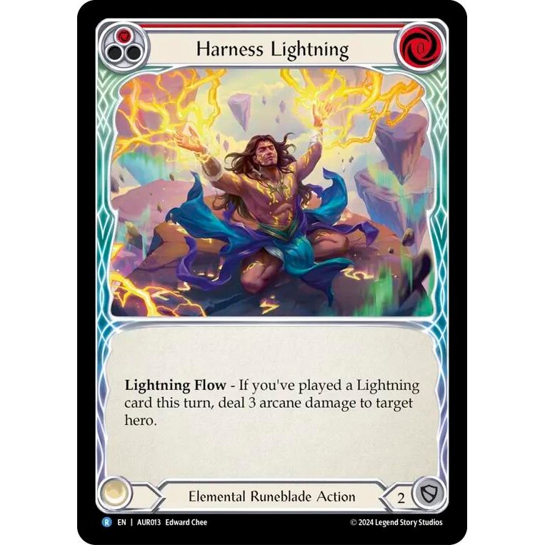 Image for Harness Lightning (Red) (AUR013) - Flesh and Blood TCG