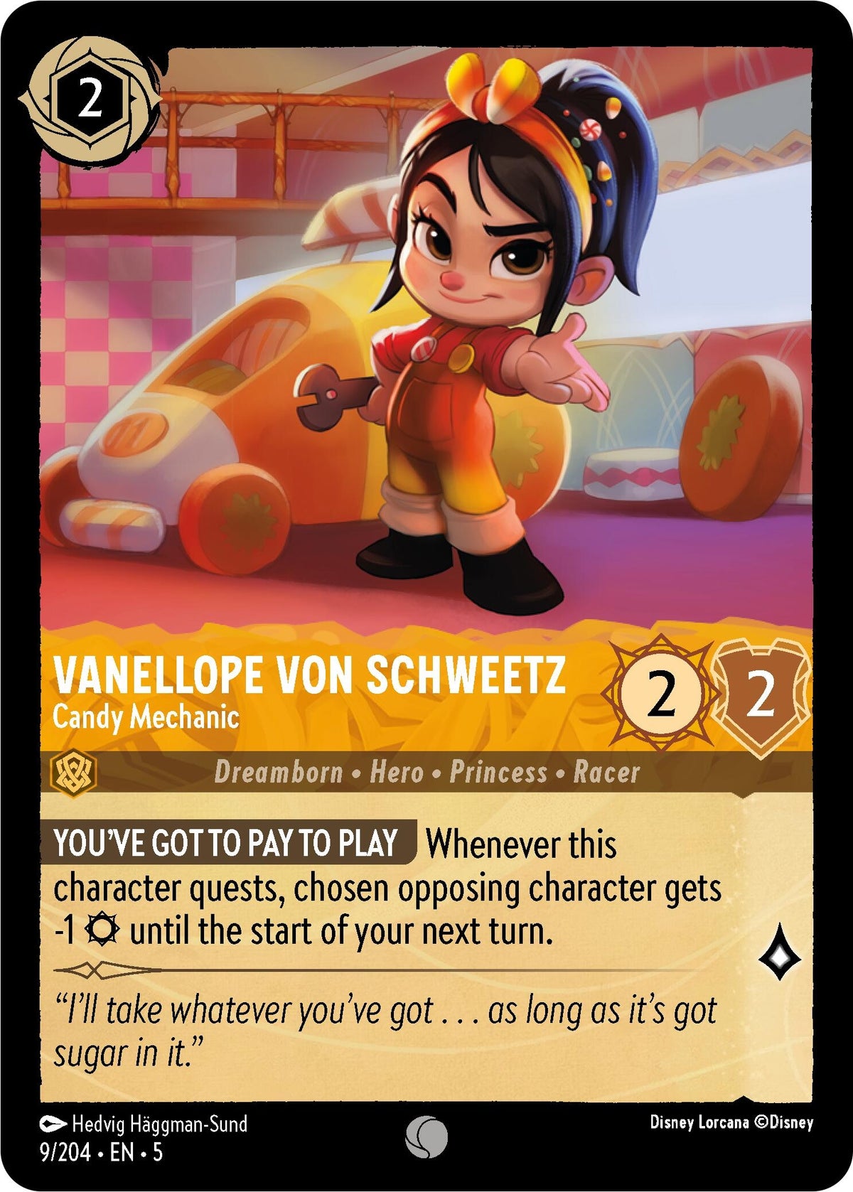 Image for Vanellope von Schweetz - Candy Mechanic (9/204) (5) - Disney Lorcana