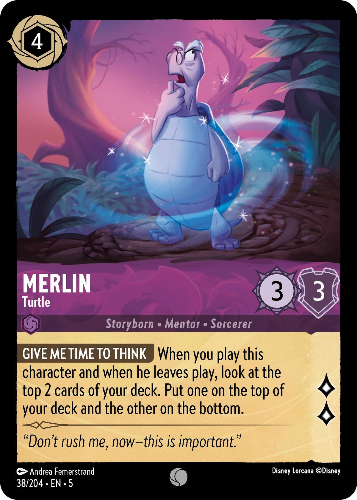 Image for Merlin - Turtle (38/204) (5) - Disney Lorcana
