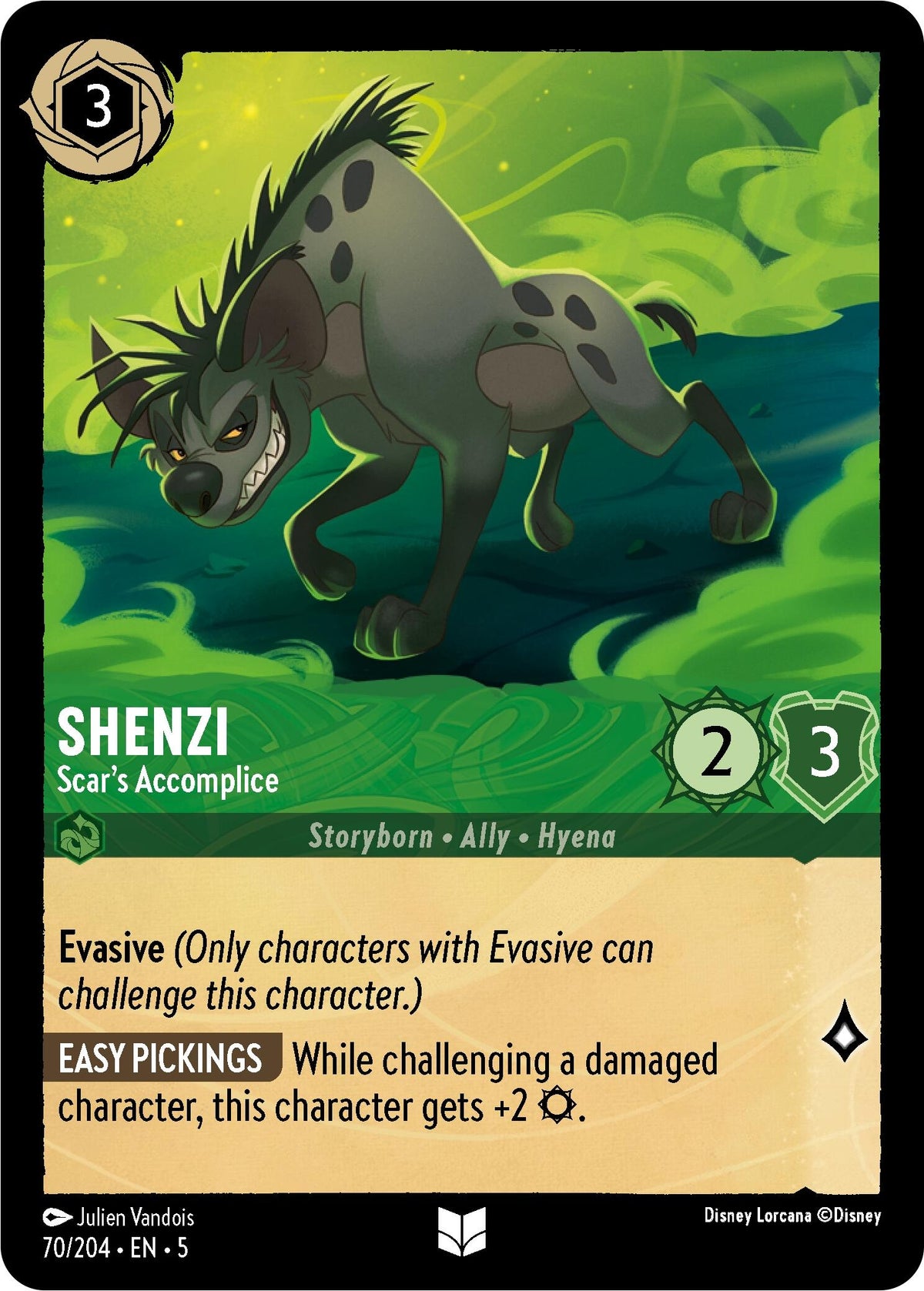 Image for Shenzi - Scar's Accomplice (70/204) (5) - Disney Lorcana