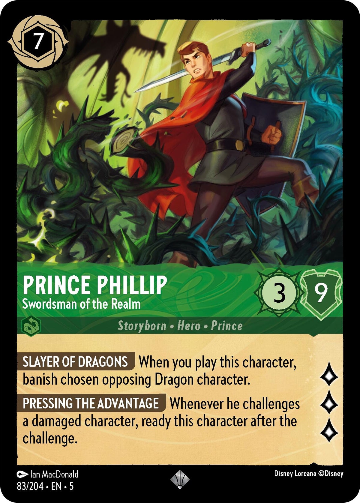 Image for Prince Phillip - Swordsman of the Realm (83/204) (5) - Disney Lorcana