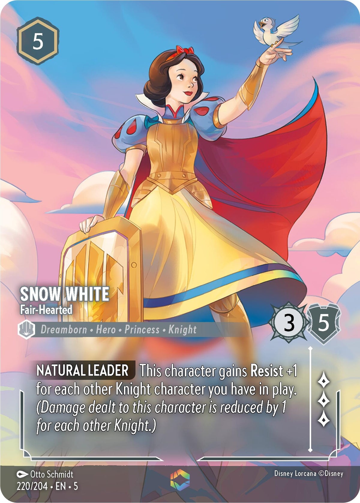 Image for Snow White - Fair-Hearted (Enchanted) (220/204) (5) - Disney Lorcana