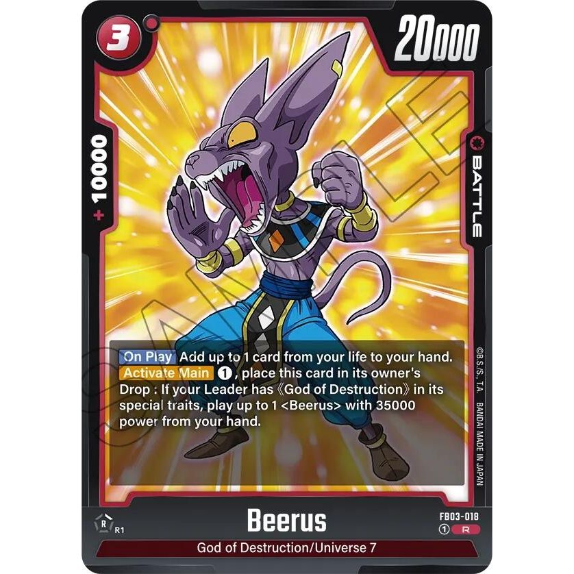 Image for Beerus - FB03-018 (FB03-018) (FB03) - Dragon Ball Super: Fusion World