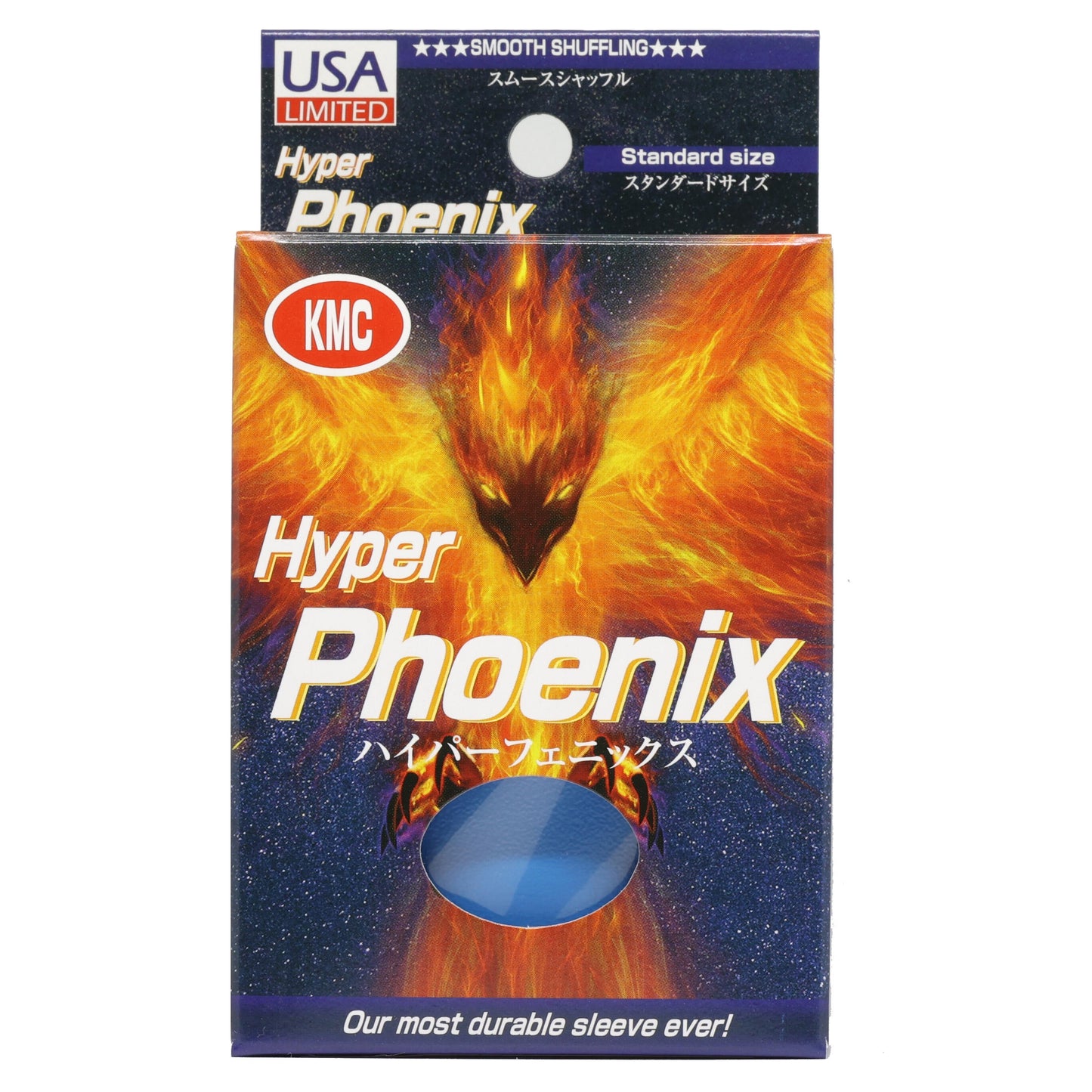 Image for KMC Card Barrier - Hyper Phoenix - Blue (100-Pack) - Card Sleeves