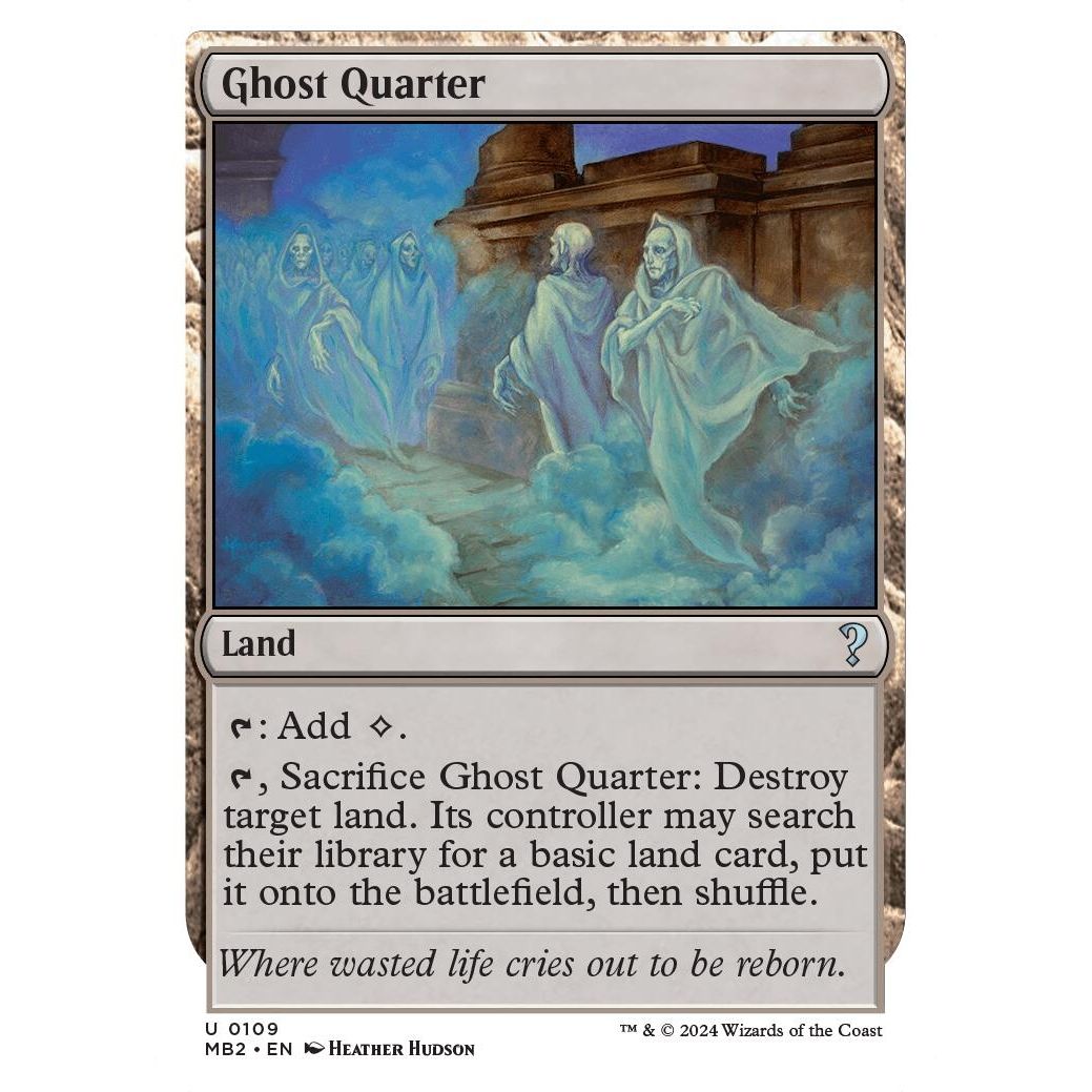 Image for Ghost Quarter (White Border) (109) (MB2) - Magic: The Gathering