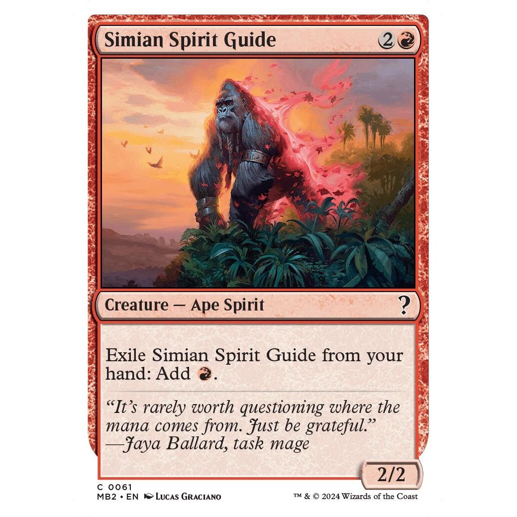 Image for Simian Spirit Guide (White Border) (61) (MB2) - Magic: The Gathering