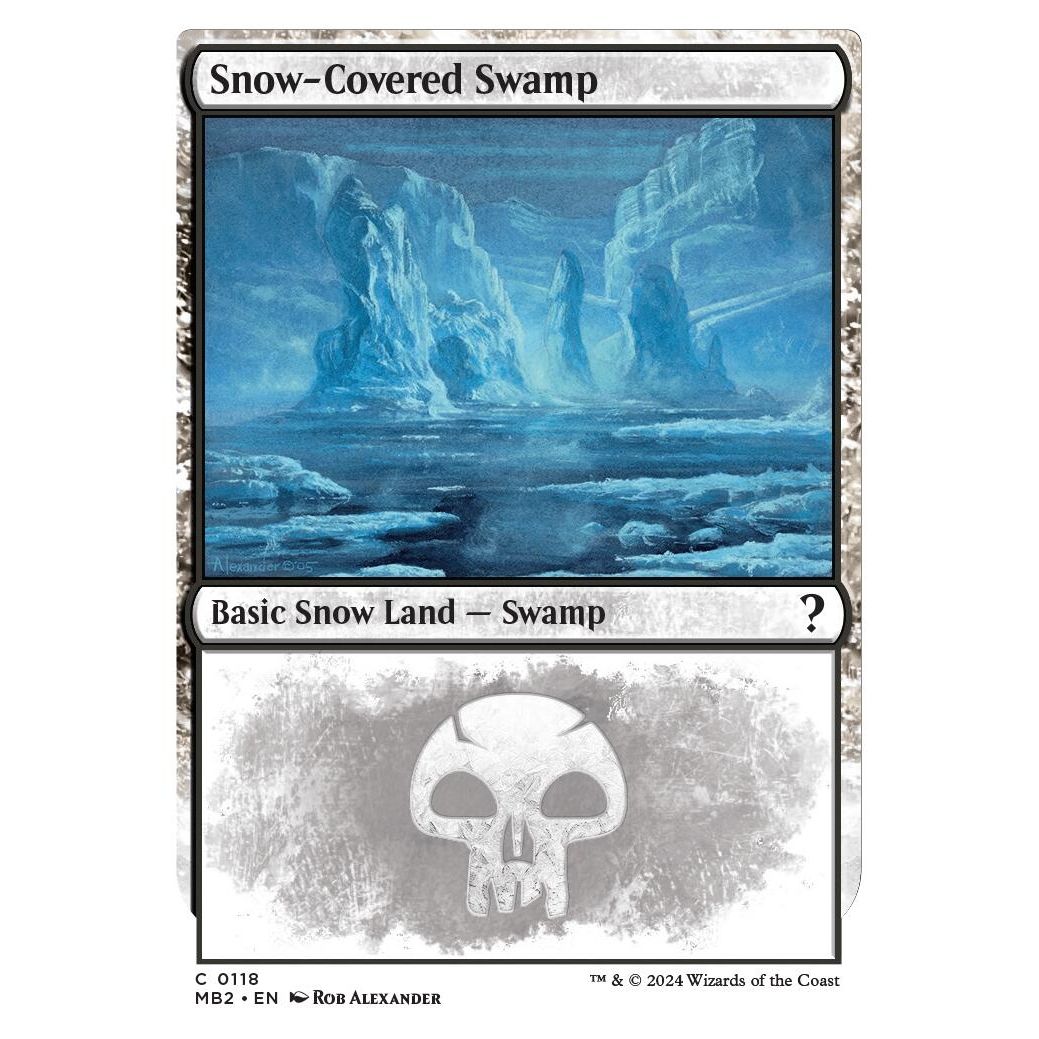 Image for Snow-Covered Swamp (White Border) (118) (MB2) - Magic: The Gathering