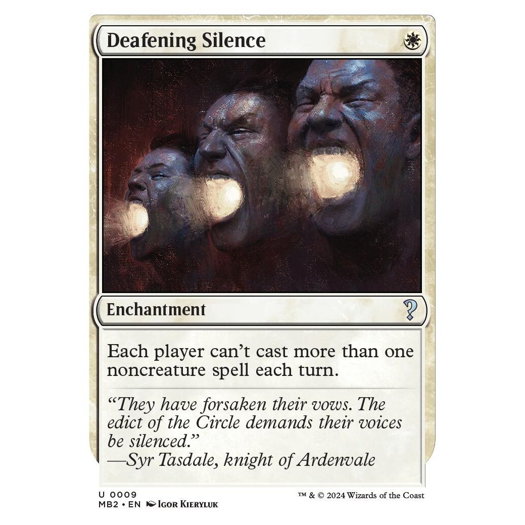 Image for Deafening Silence (White Border) (9) (MB2) - Magic: The Gathering