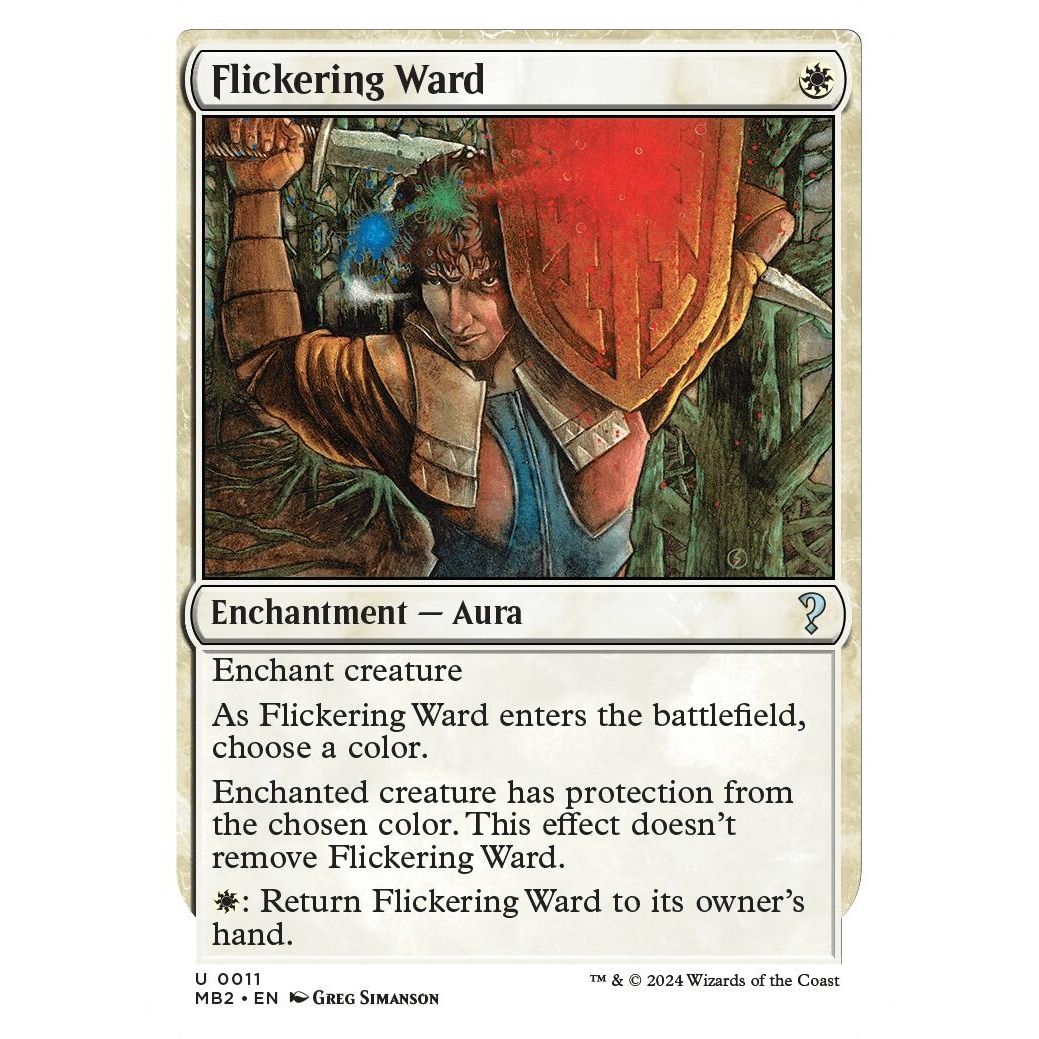 Image for Flickering Ward (White Border) (11) (MB2) - Magic: The Gathering