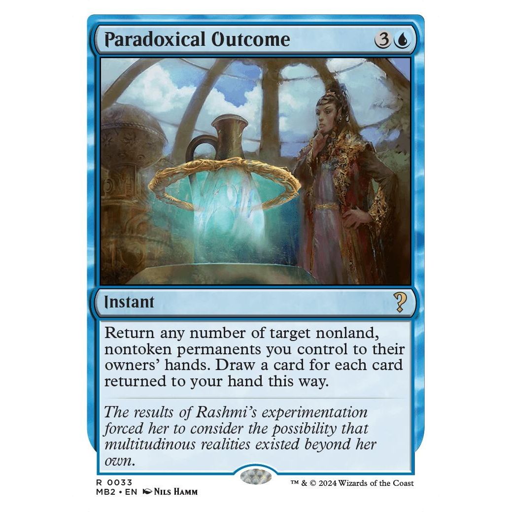 Image for Paradoxical Outcome (White Border) (33) (MB2) - Magic: The Gathering