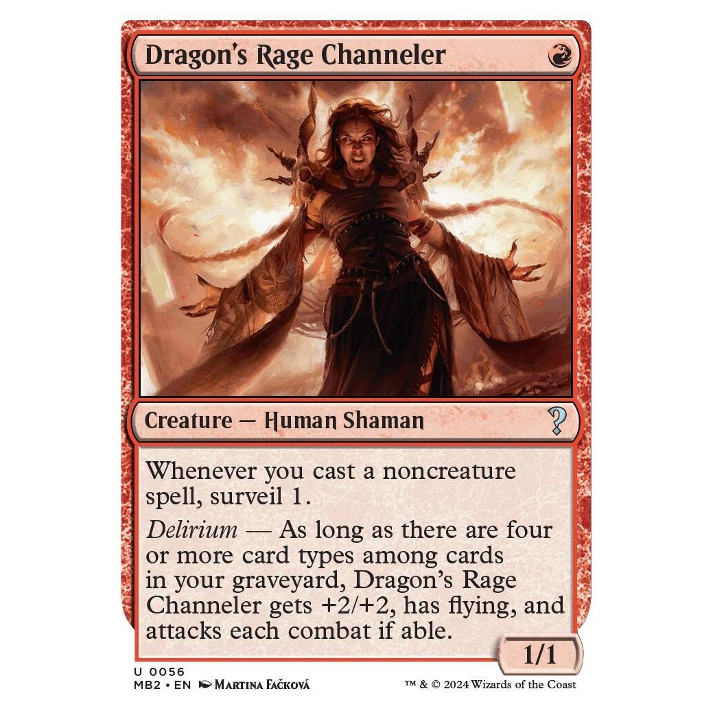 Image for Dragon's Rage Channeler (White Border) (56) (MB2) - Magic: The Gathering