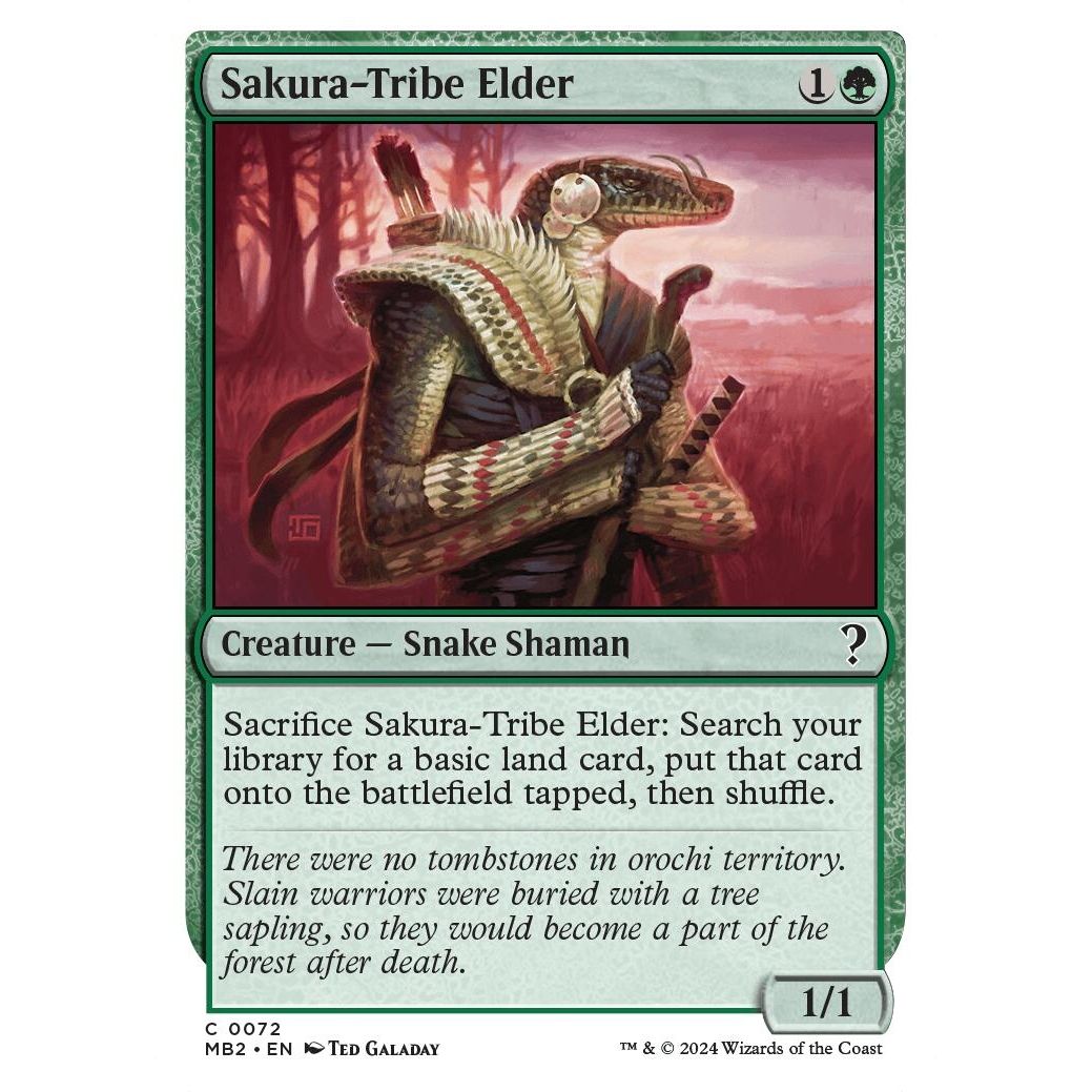 Image for Sakura-Tribe Elder (White Border) (72) (MB2) - Magic: The Gathering