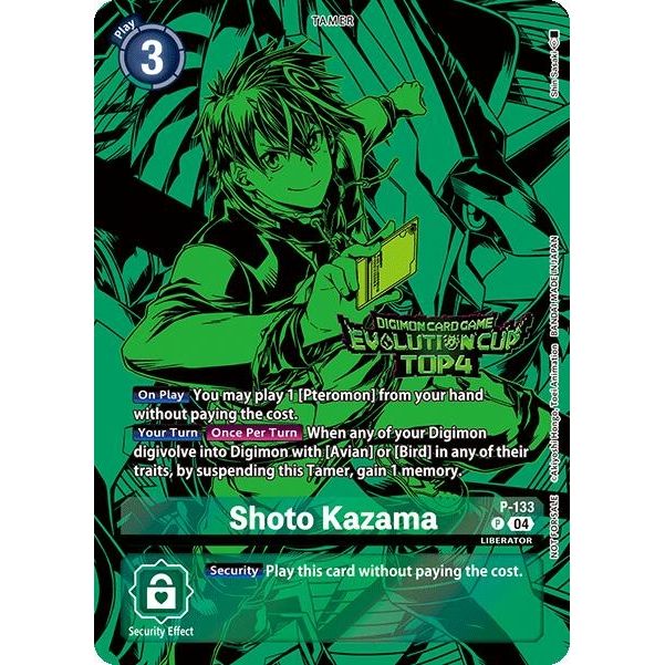 Image for Shoto Kazama (2024 Evolution Cup Top 4) (P-133 P) (D-PR) - Digimon Card Game