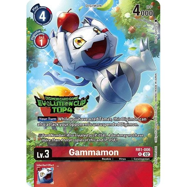 Image for Gammamon - RB1-006 (2024 Evolution Cup Top 4) (RB1-006 R) (RB-01) - Digimon Card Game
