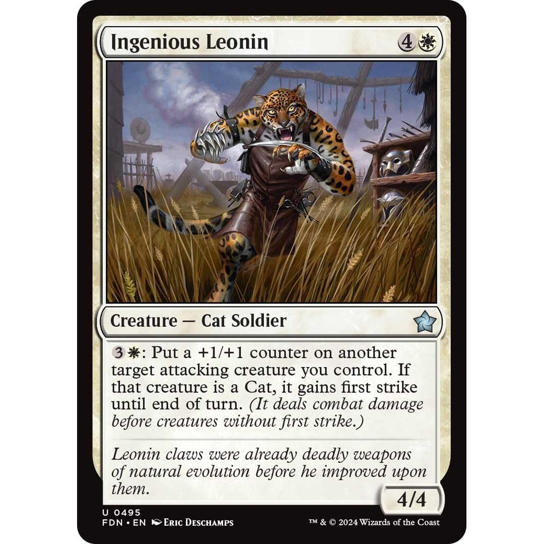 Image for Ingenious Leonin (495) (FDN) - Magic: The Gathering