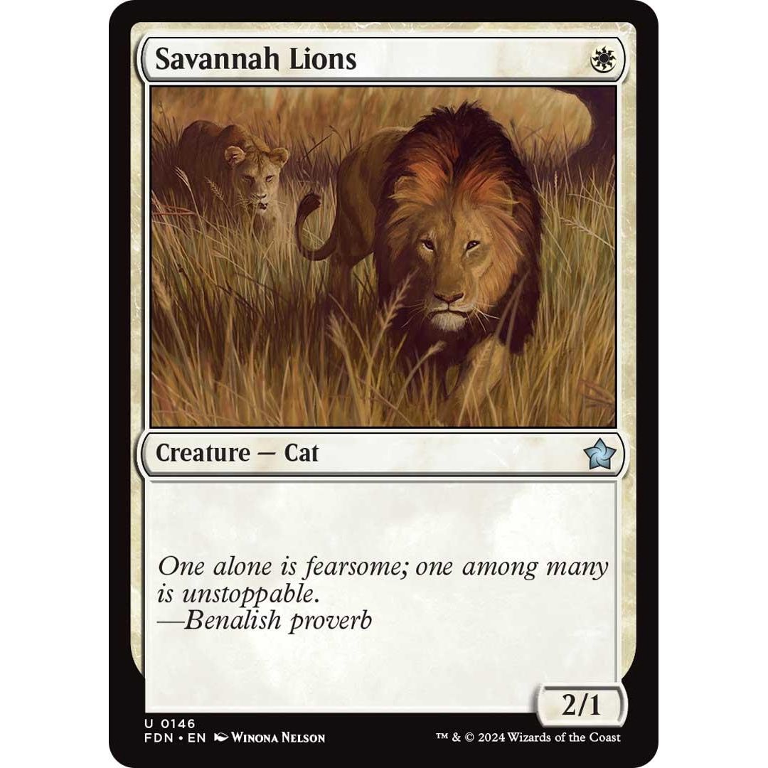 Image for Savannah Lions (146) (FDN) - Magic: The Gathering