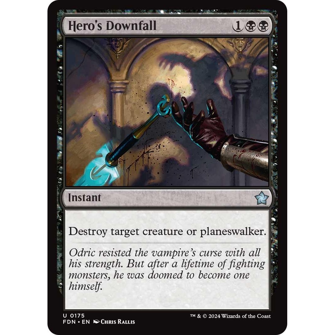 Image for Hero's Downfall (175) (FDN) - Magic: The Gathering