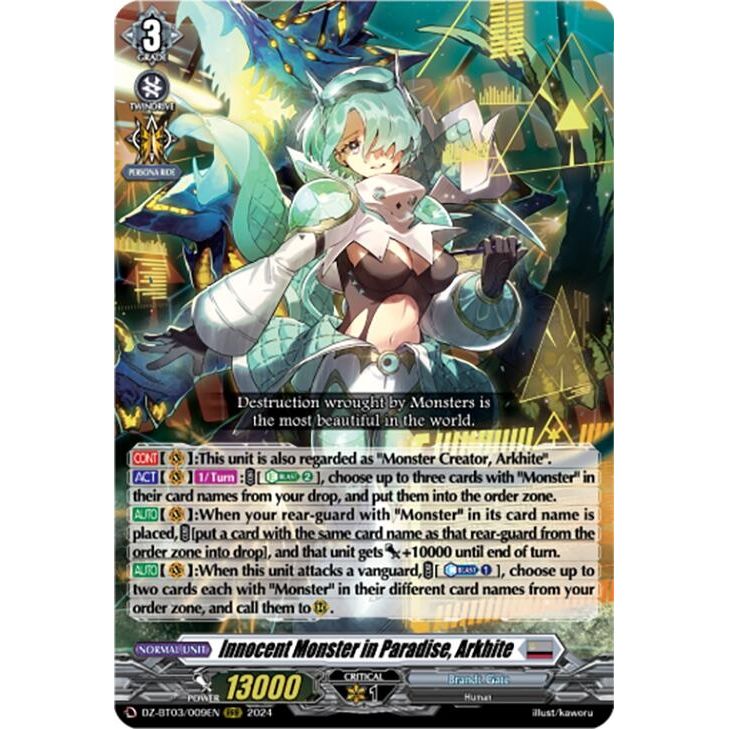Image for Innocent Monster in Paradise, Arkhite (DZ-BT03/009EN) (DZ-BT03) - Cardfight Vanguard