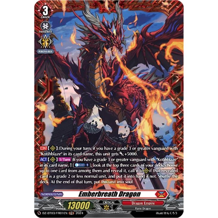 Image for Emberbreath Dragon (FR) (DZ-BT03/FR01EN) (DZ-BT03) - Cardfight Vanguard