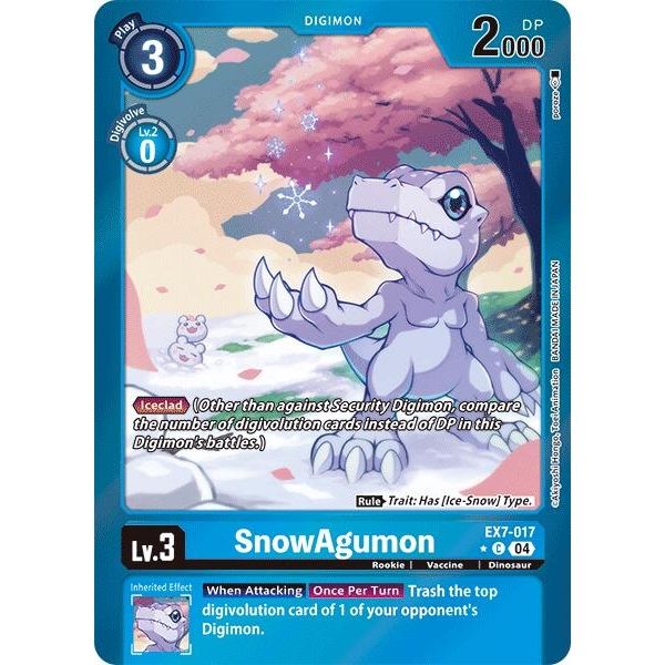 Image for SnowAgumon (Foil) (EX7-017 C) (EX07) - Digimon Card Game
