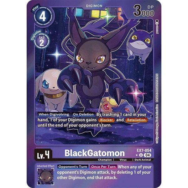 Image for BlackGatomon (Foil) (EX7-054 UC) (EX07) - Digimon Card Game