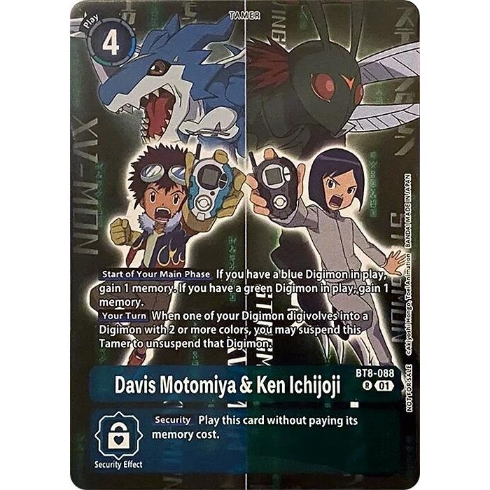 Image for Davis Motomiya & Ken Ichijoji (Super Complete Selection Daisuke ver.) (BT8-088 R) (BT08) - Digimon Card Game