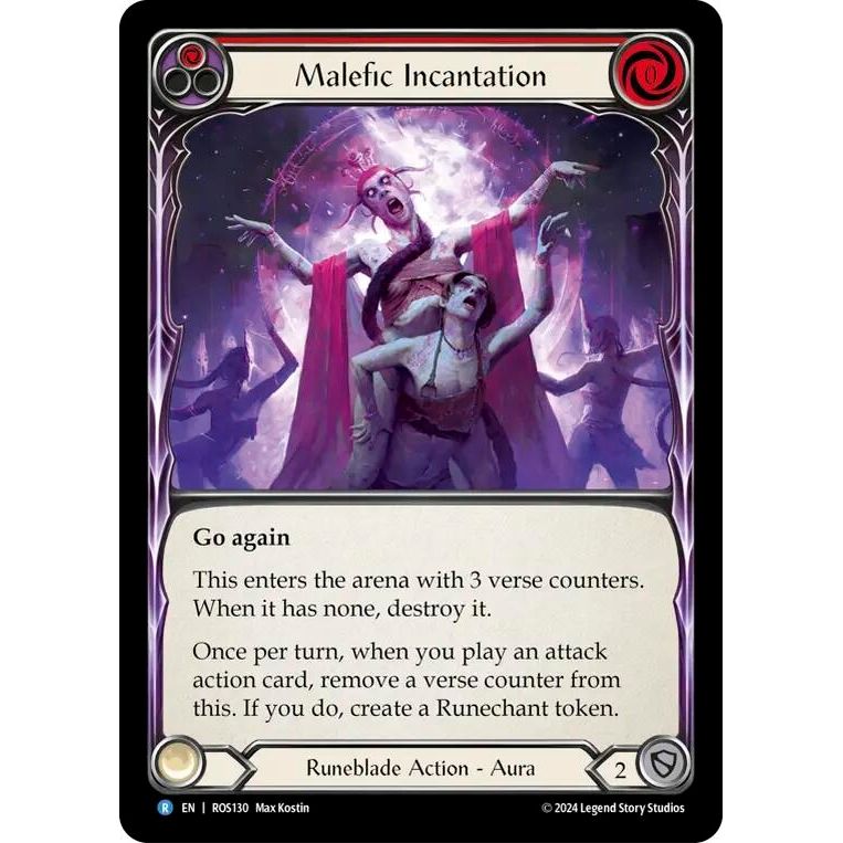 Image for Malefic Incantation (Red) (ROS130) (ROS) - Flesh and Blood TCG