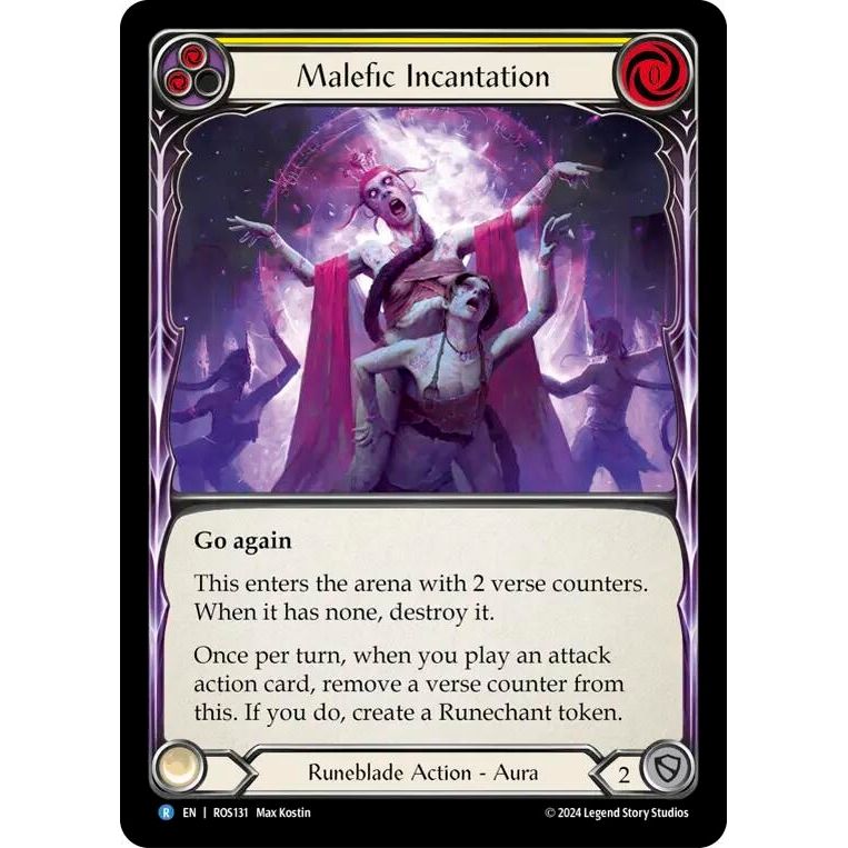 Image for Malefic Incantation (Yellow) (ROS131) (ROS) - Flesh and Blood TCG