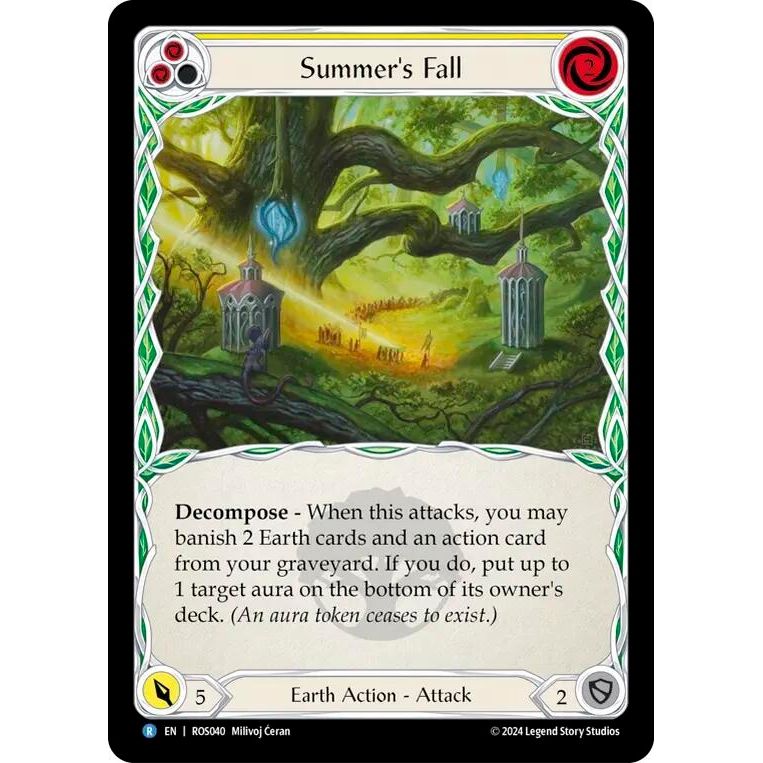 Image for Summer's Fall (Yellow) (ROS040) (ROS) - Flesh and Blood TCG