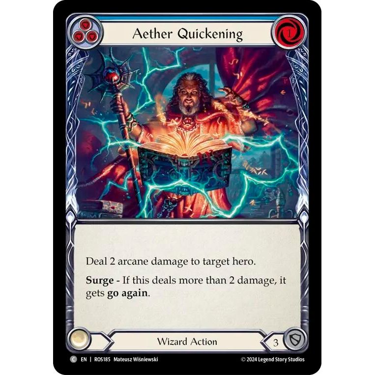 Image for Aether Quickening (Blue) (ROS185) (ROS) - Flesh and Blood TCG
