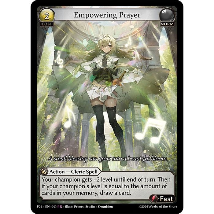Image for Empowering Prayer (049) (P) - Grand Archive TCG