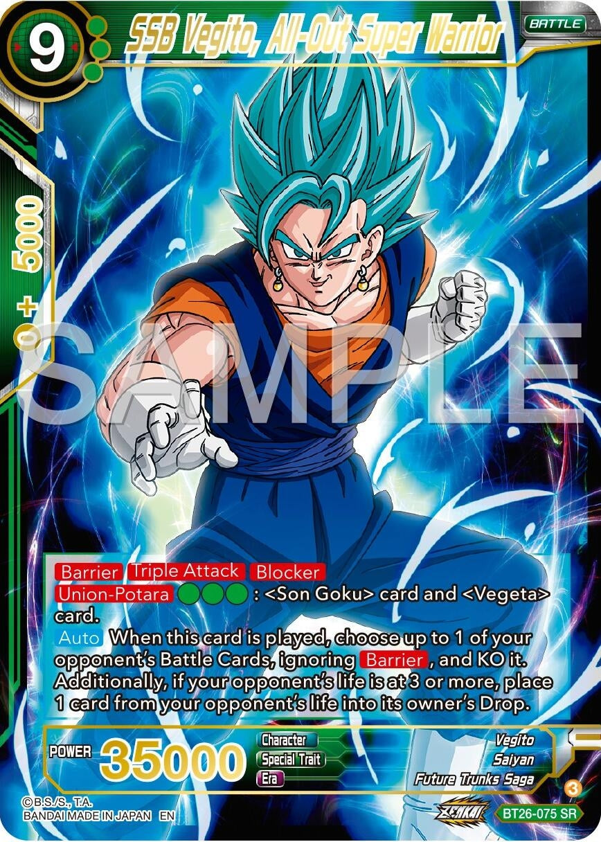 Image for SSB Vegito, All-Out Super Warrior (BT26-075) (BT26) - Dragon Ball Super: Masters