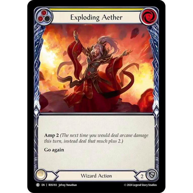 Image for Exploding Aether (Yellow) (ROS193) (ROS) - Flesh and Blood TCG