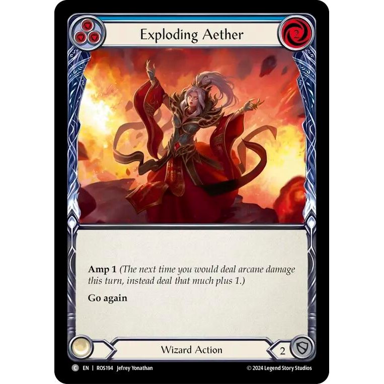 Image for Exploding Aether (Blue) (ROS194) (ROS) - Flesh and Blood TCG