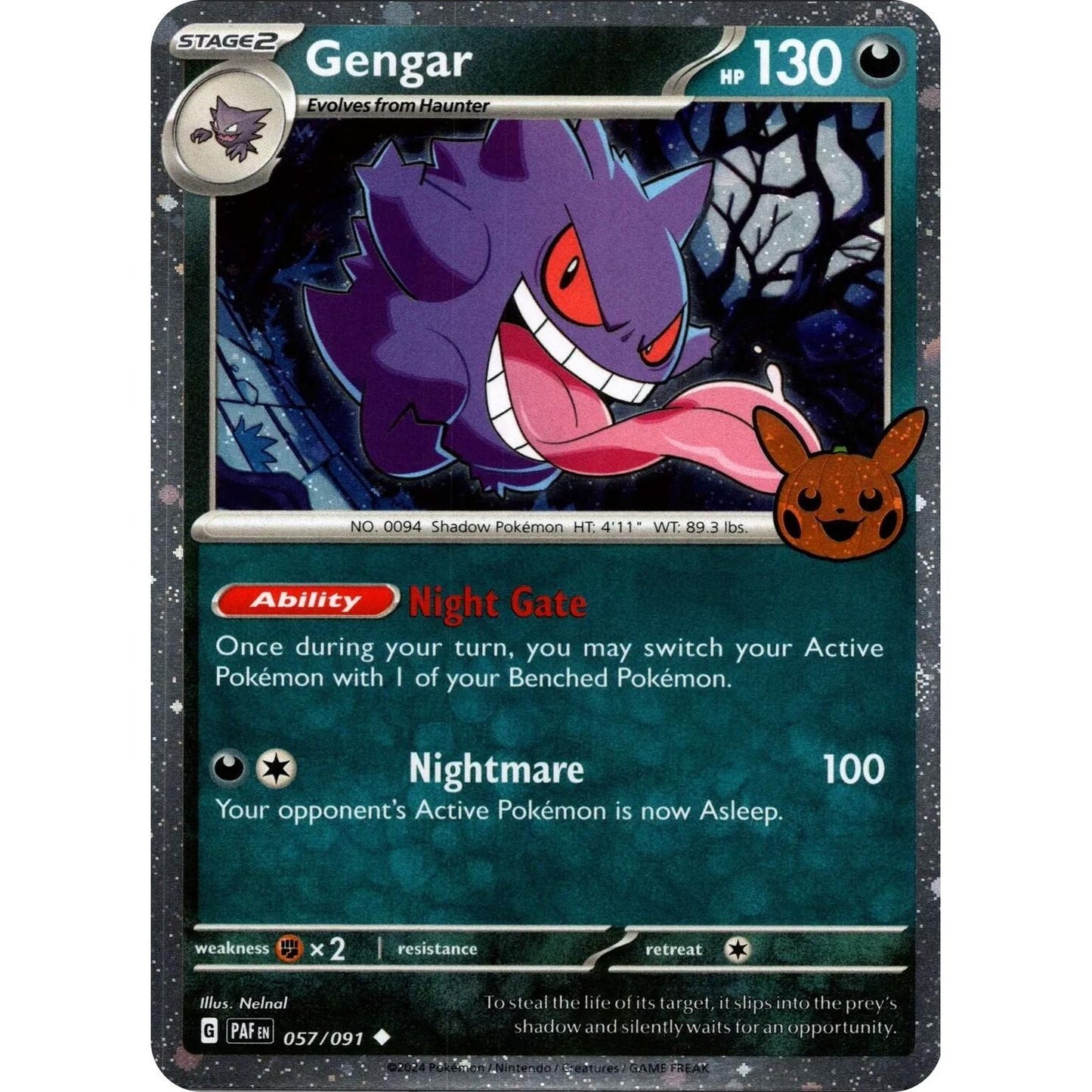 Image for Gengar (Cosmos Holo) (057/091) (TTBB24) - Pokemon