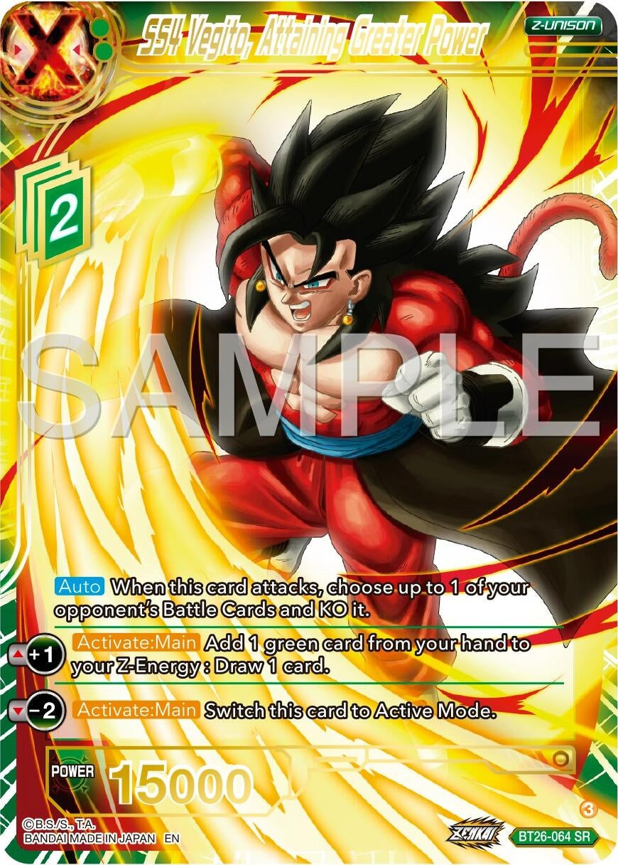 Image for SS4 Vegito, Attaining Greater Power (BT26-064) (BT26) - Dragon Ball Super: Masters