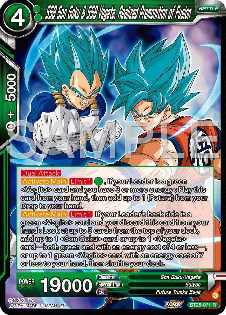 Image for SSB Son Goku & SSB Vegeta, Realized Premonition of Fusion (BT26-071) (BT26) - Dragon Ball Super: Masters