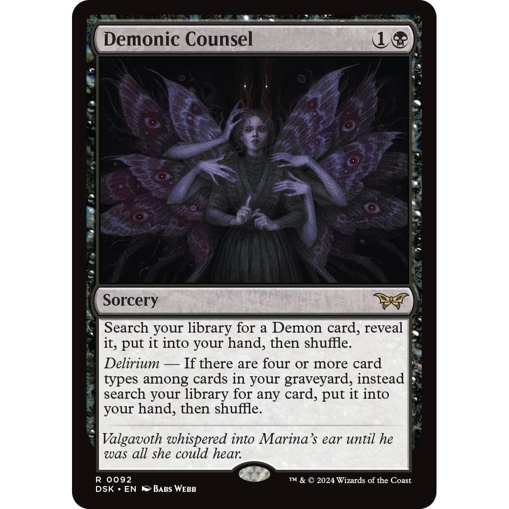 Image for Demonic Counsel (92) (DSK) - Magic: The Gathering