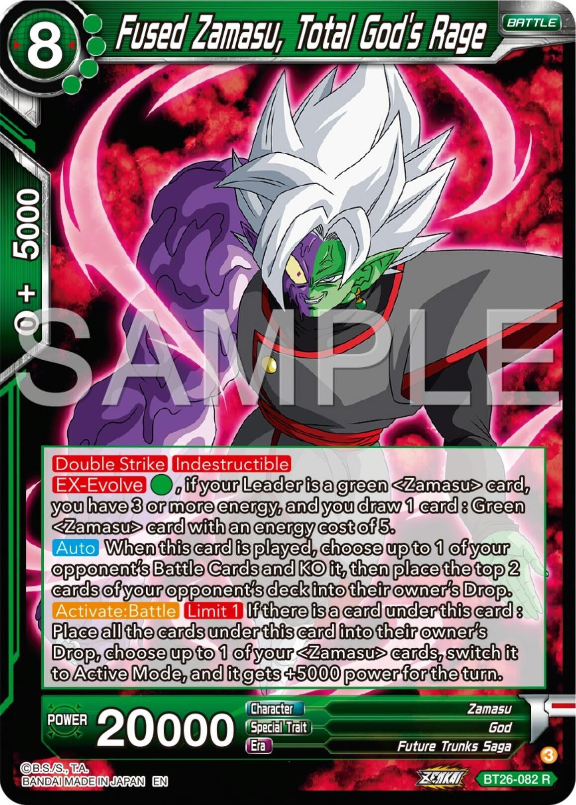 Image for Fused Zamasu, Total God's Rage (BT26-082) (BT26) - Dragon Ball Super: Masters