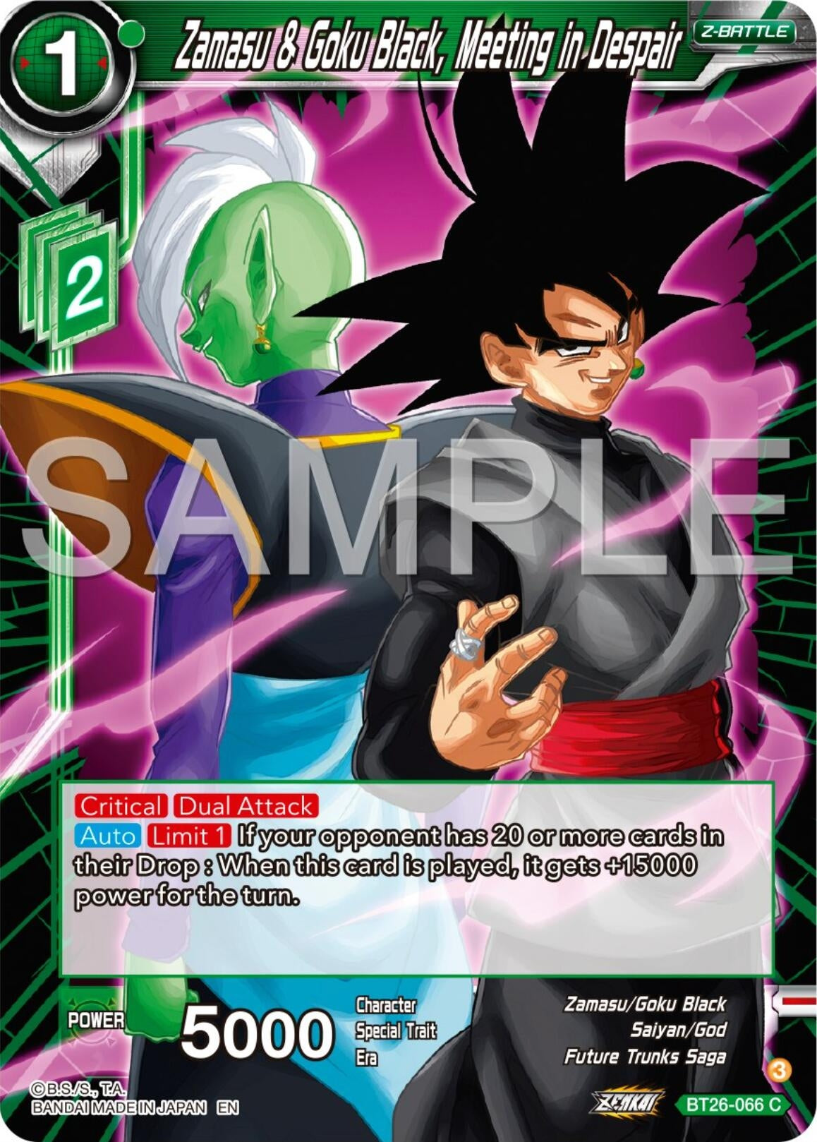 Image for Zamasu & Goku Black, Meeting in Despair (BT26-066) (BT26) - Dragon Ball Super: Masters