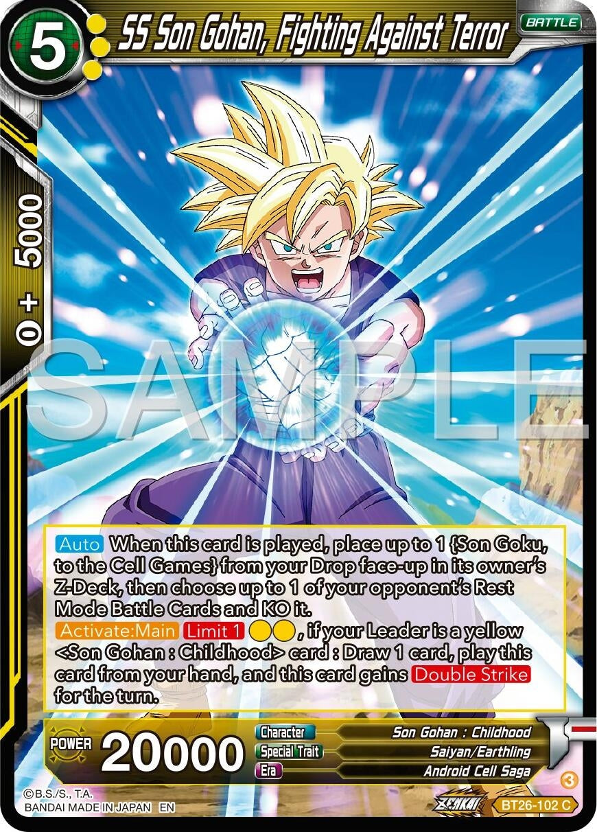 Image for SS Son Gohan, Fighting Against Terror (BT26-102) (BT26) - Dragon Ball Super: Masters