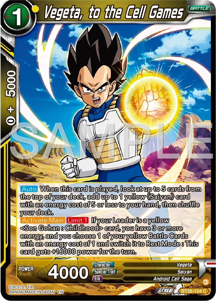 Image for Vegeta, to the Cell Games (BT26-104) (BT26) - Dragon Ball Super: Masters