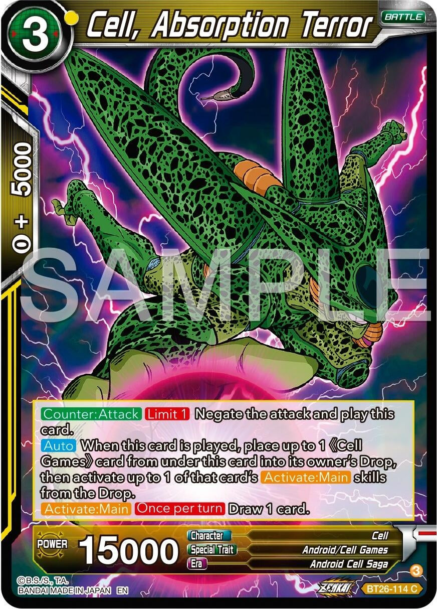 Image for Cell, Absorption Terror (BT26-114) (BT26) - Dragon Ball Super: Masters