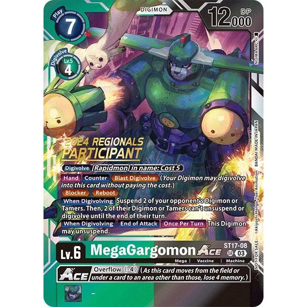 Image for MegaGargomon ACE (2024 Regionals Participant) (ST17-08 SR) (ST-17) - Digimon Card Game